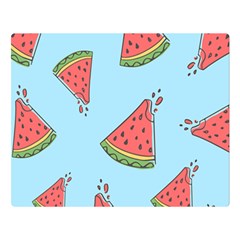 Watermelon Fruit Pattern Tropical Premium Plush Fleece Blanket (large) by Apen