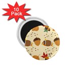 Leaves Foliage Acorns Barrel 1.75  Magnets (10 pack)  Front