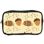 Leaves Foliage Acorns Barrel Toiletries Bag (Two Sides) Back