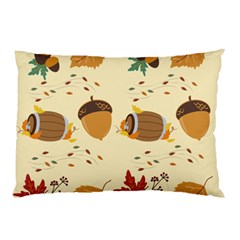 Leaves Foliage Acorns Barrel Pillow Case (two Sides) by Apen