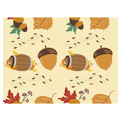 Leaves Foliage Acorns Barrel Premium Plush Fleece Blanket (extra Small) by Apen