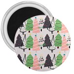 Christmas Trees Icons 3  Magnets Front