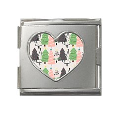 Christmas Trees Icons Mega Link Heart Italian Charm (18mm) by Apen