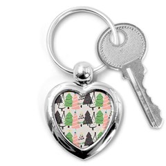 Christmas Trees Icons Key Chain (heart) by Apen