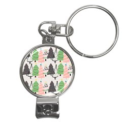 Christmas Trees Icons Nail Clippers Key Chain by Apen