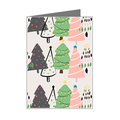 Christmas Trees Icons Mini Greeting Card by Apen