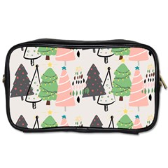 Christmas Trees Icons Toiletries Bag (one Side) by Apen