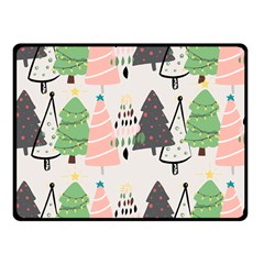 Christmas Trees Icons Fleece Blanket (small) by Apen