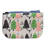 Christmas Trees Icons Large Coin Purse Back