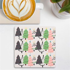 Christmas Trees Icons Uv Print Square Tile Coaster  by Apen