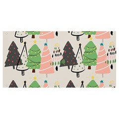 Christmas Trees Icons Banner And Sign 8  X 4  by Apen