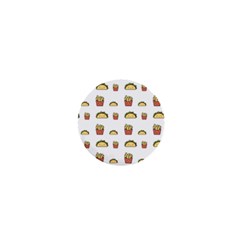 Fries Taco Pattern Fast Food 1  Mini Buttons