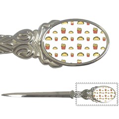 Fries Taco Pattern Fast Food Letter Opener