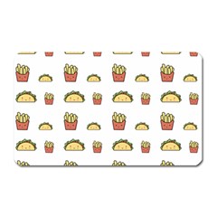 Fries Taco Pattern Fast Food Magnet (rectangular) by Apen