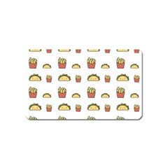 Fries Taco Pattern Fast Food Magnet (Name Card)