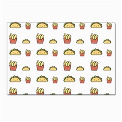 Fries Taco Pattern Fast Food Postcards 5  x 7  (Pkg of 10)