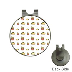 Fries Taco Pattern Fast Food Hat Clips With Golf Markers by Apen