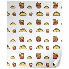 Fries Taco Pattern Fast Food Canvas 16  x 20 