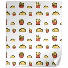 Fries Taco Pattern Fast Food Canvas 20  x 24 