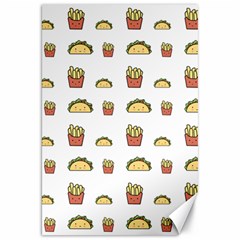 Fries Taco Pattern Fast Food Canvas 20  x 30 