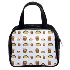 Fries Taco Pattern Fast Food Classic Handbag (Two Sides)