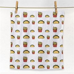 Fries Taco Pattern Fast Food Face Towel