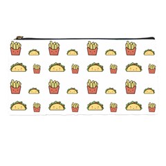 Fries Taco Pattern Fast Food Pencil Case