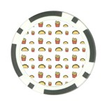 Fries Taco Pattern Fast Food Poker Chip Card Guard (10 pack) Front