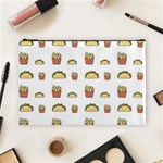 Fries Taco Pattern Fast Food Cosmetic Bag (Large) Front