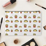 Fries Taco Pattern Fast Food Cosmetic Bag (Large) Back