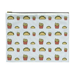 Fries Taco Pattern Fast Food Cosmetic Bag (xl) by Apen