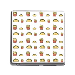 Fries Taco Pattern Fast Food Memory Card Reader (Square 5 Slot)