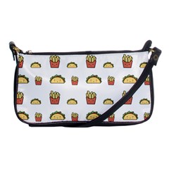 Fries Taco Pattern Fast Food Shoulder Clutch Bag