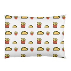 Fries Taco Pattern Fast Food Pillow Case (Two Sides)