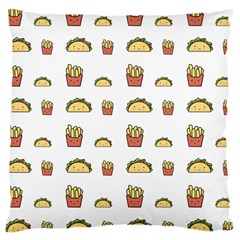 Fries Taco Pattern Fast Food Large Cushion Case (One Side)