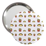 Fries Taco Pattern Fast Food 3  Handbag Mirrors Front