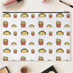 Fries Taco Pattern Fast Food Cosmetic Bag (XXXL) Back