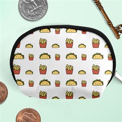 Fries Taco Pattern Fast Food Accessory Pouch (Medium)