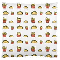 Fries Taco Pattern Fast Food Standard Premium Plush Fleece Cushion Case (one Side) by Apen