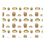 Fries Taco Pattern Fast Food Two Sides Premium Plush Fleece Blanket (Mini) 35 x27  Blanket Back