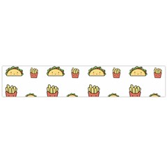 Fries Taco Pattern Fast Food Large Premium Plush Fleece Scarf 