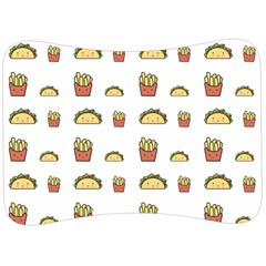 Fries Taco Pattern Fast Food Velour Seat Head Rest Cushion