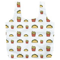 Fries Taco Pattern Fast Food Full Print Recycle Bag (XXXL)