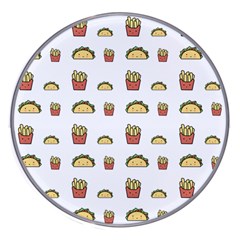 Fries Taco Pattern Fast Food Wireless Fast Charger(white)