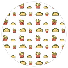 Fries Taco Pattern Fast Food Round Trivet