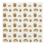 Fries Taco Pattern Fast Food Banner and Sign 3  x 3  Front