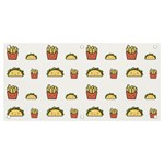 Fries Taco Pattern Fast Food Banner and Sign 4  x 2  Front