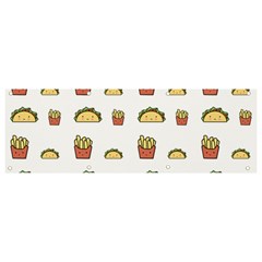 Fries Taco Pattern Fast Food Banner And Sign 9  X 3  by Apen