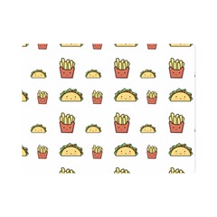 Fries Taco Pattern Fast Food Premium Plush Fleece Blanket (Mini)