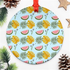 Summer Pattern Texture Vibes Ornament (round) by Apen